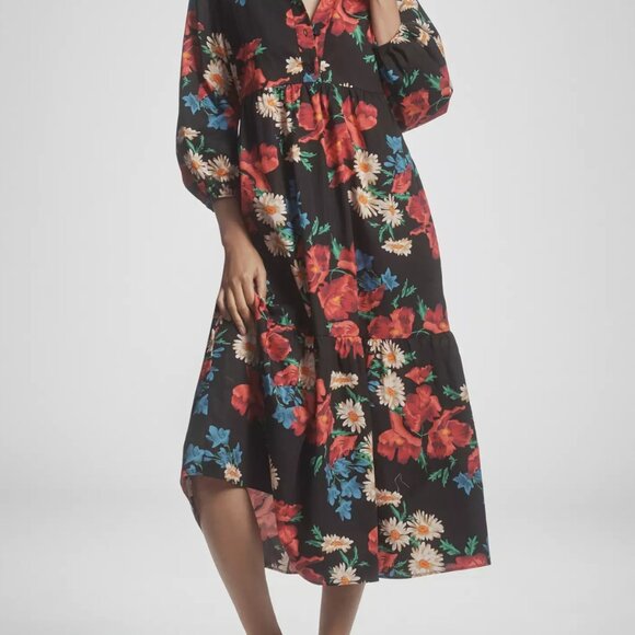 NWT Anthropologie's The Bettina Tiered Shirt Dress by Maeve Petite Small - Picture 5 of 7